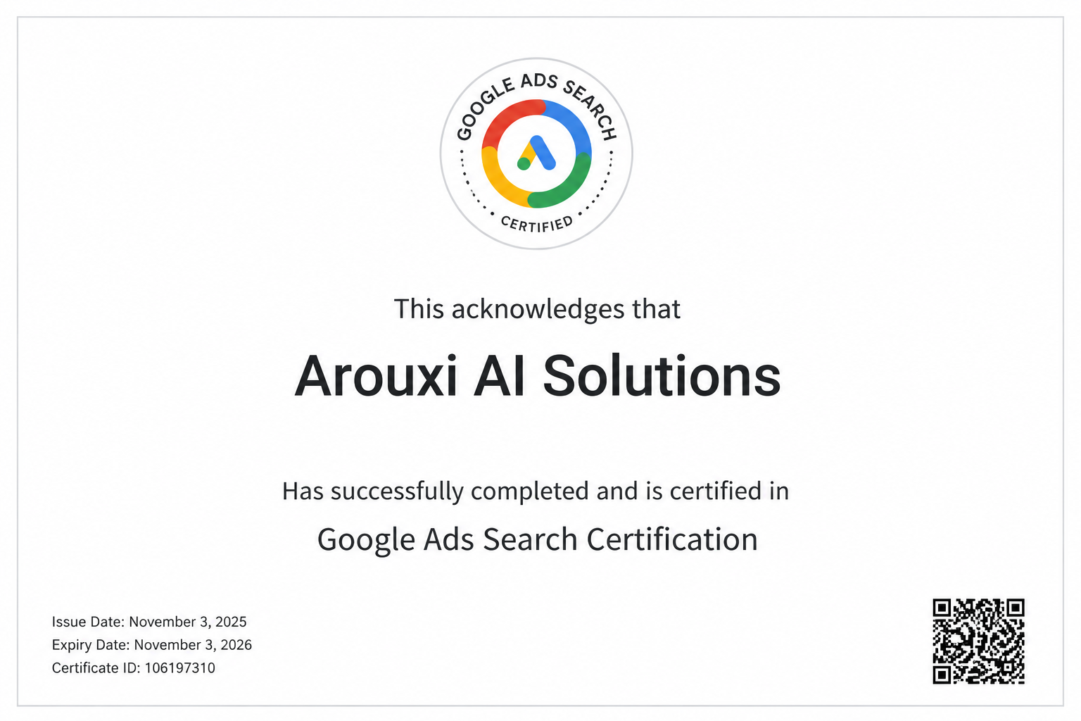 Google Ads Certification